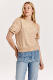 The Kyle Puff Sleeve Top - Greige Goods
