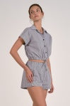 Short Sleeve Button Down - Greige Goods