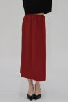 Liya Satin Midi Skirt - Greige Goods