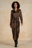 Fall Plans Midi Dress - Greige Goods