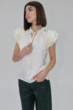 Nura Satin Top - Greige Goods