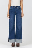 Fiona Wide Leg Jeans - Greige Goods