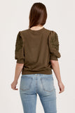 The Kyle Puff Sleeve Top - Greige Goods