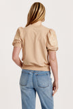 The Kyle Puff Sleeve Top - Greige Goods