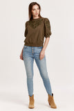 The Kyle Puff Sleeve Top - Greige Goods