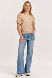 The Kyle Puff Sleeve Top - Greige Goods
