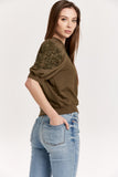 The Kyle Puff Sleeve Top - Greige Goods