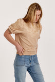 The Kyle Puff Sleeve Top - Greige Goods