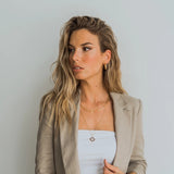 Square Link Choker - Greige Goods