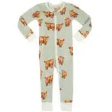 B Greige Baby Zip PJs - Greige Goods