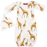 Greige Baby Gown & Hat Set - Greige Goods