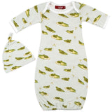 Greige Baby Gown & Hat Set - Greige Goods