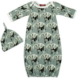 Greige Baby Gown & Hat Set - Greige Goods