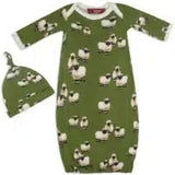 B Baby Gown/Hat Set - Greige Goods