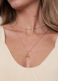Aspen Long Initial Necklace - Greige Goods