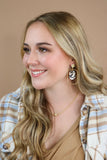 Black Marble Oval Hoops - Greige Goods