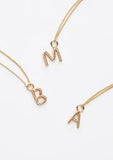 Mini Aspen Initial Necklace - Greige Goods