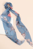 Floral Print Sparkly Hair Scarf - Greige Goods