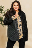 Curvy Girl Diamond Quilted Leather Jacket - Greige Goods